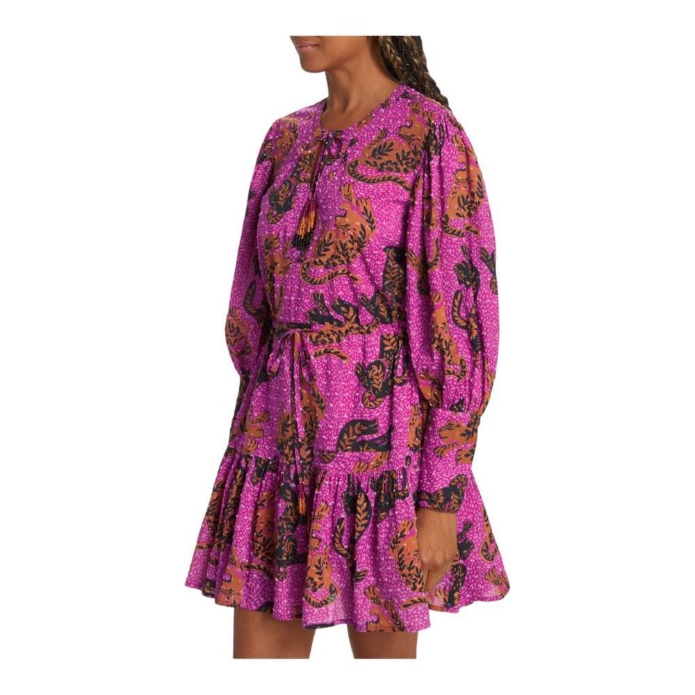 Farm Rio Pink Wild Leopards Minidress Size Large NWT - Picture 3 of 10